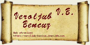 Veroljub Bencuz vizit kartica